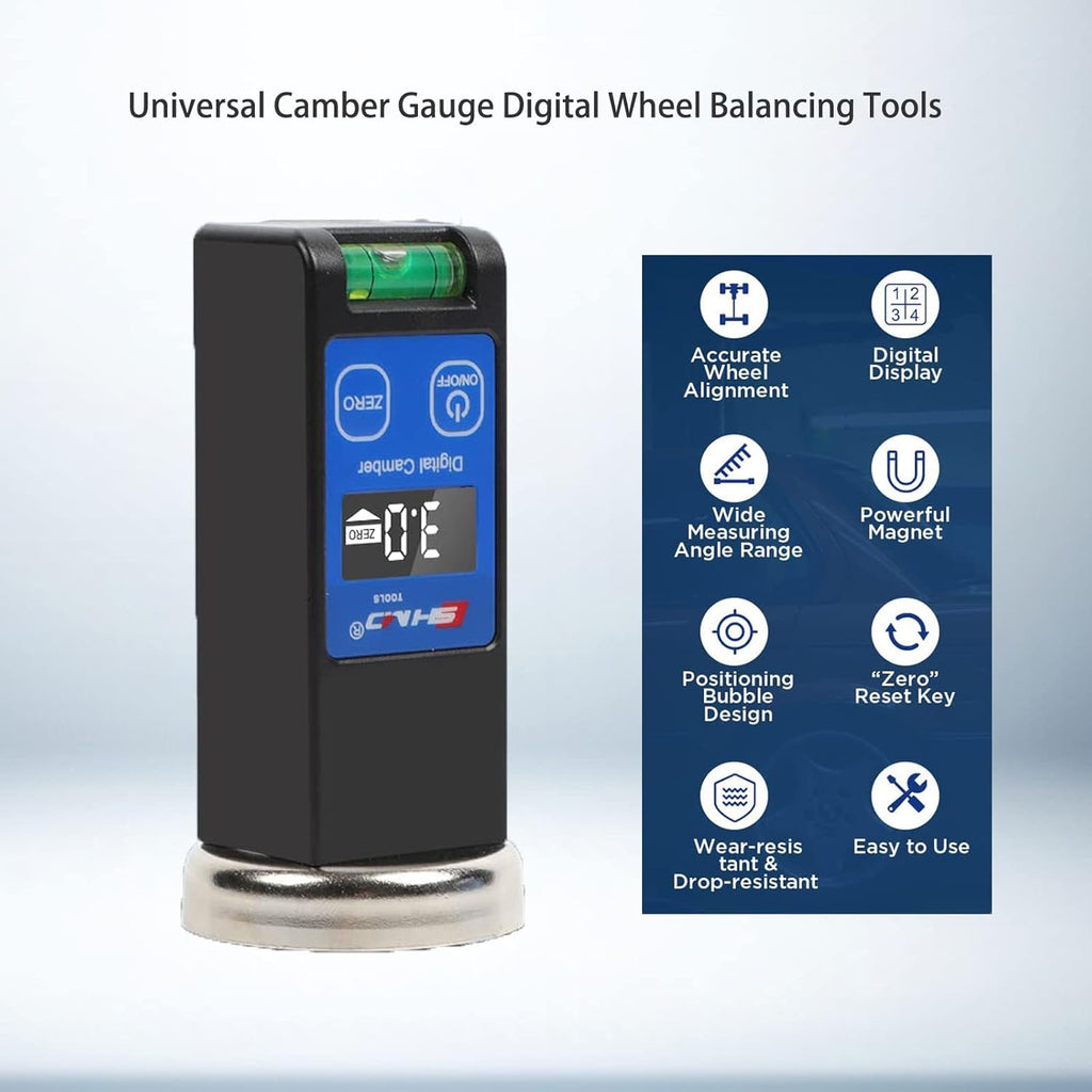 Universal Magnetic Camber Gauge Digital Wheel Alignment Tool with LCD Pack of 2 X414478