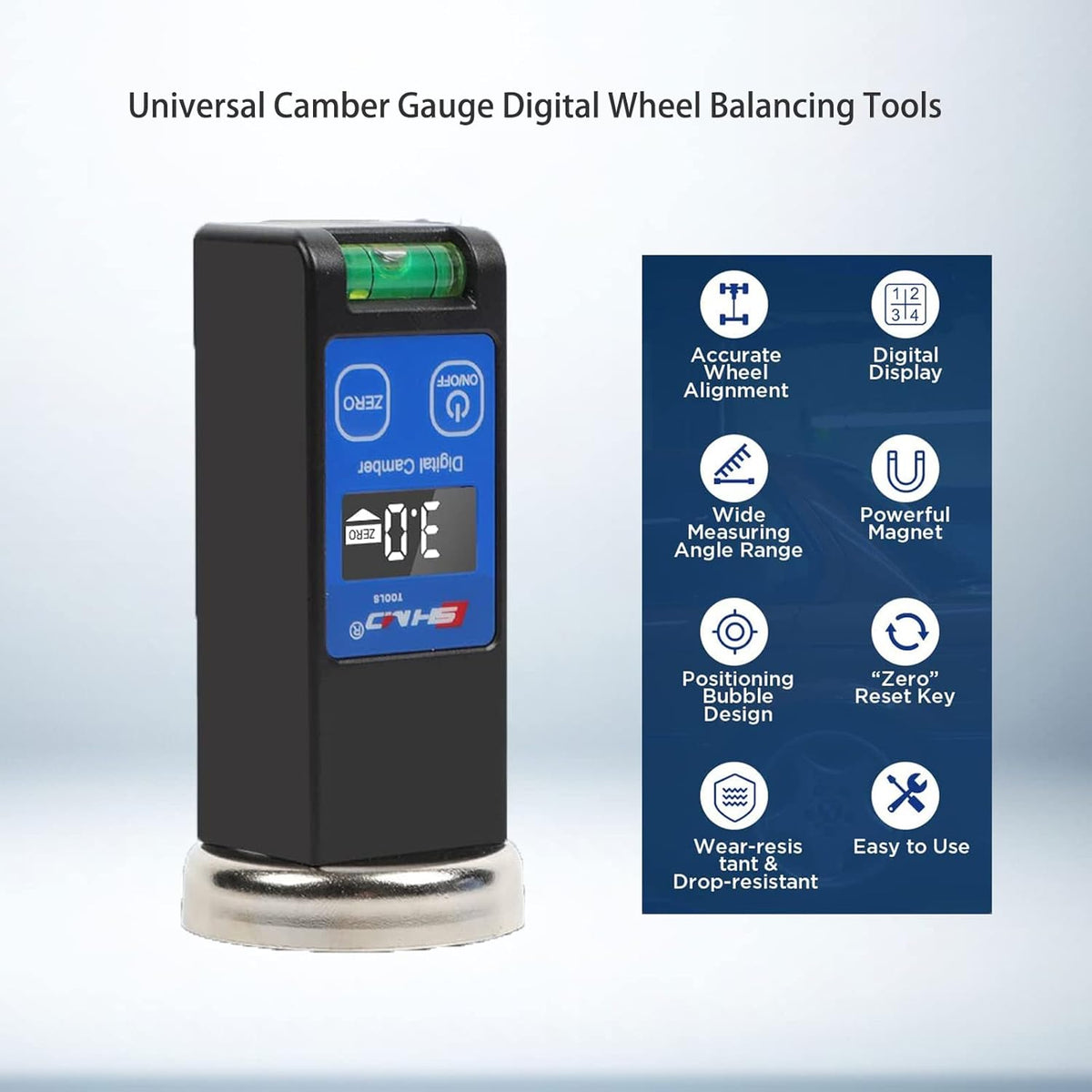Universal Magnetic Camber Gauge Digital Wheel Alignment Tool with LCD Pack of 2 X414478