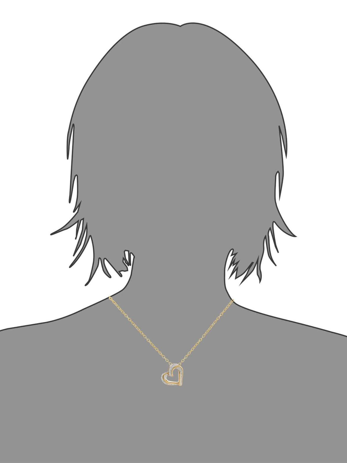Slide Heart Pendant Necklace F31929