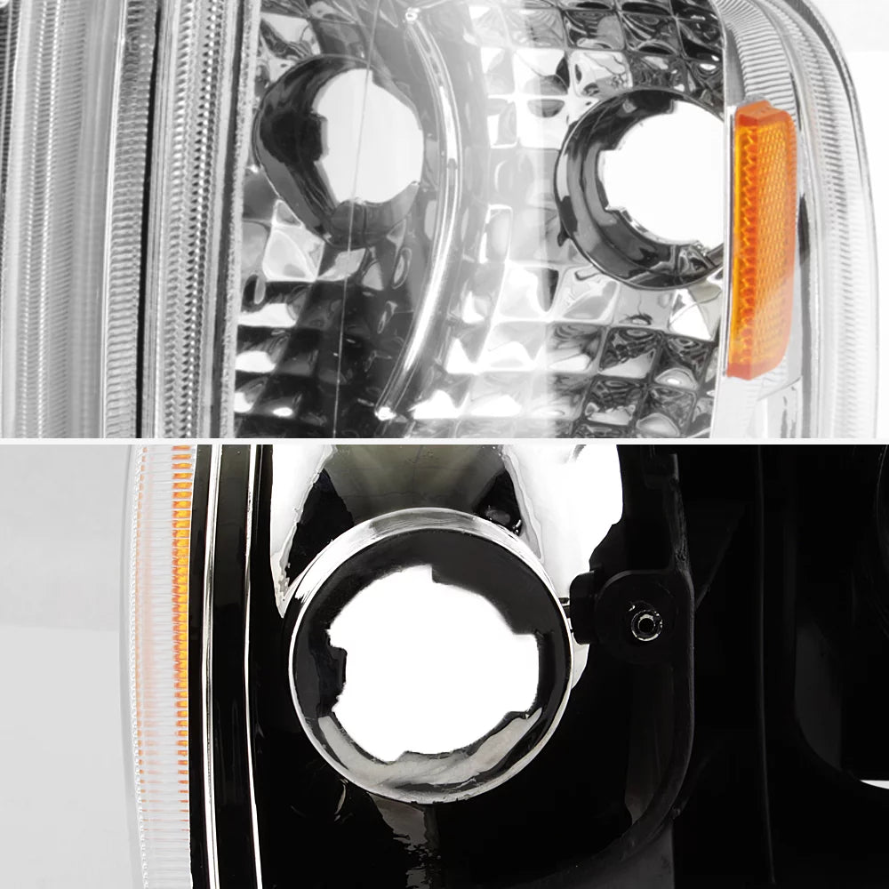 Chrome Headlights with Corner Signal Lamps Left+Right Replacement X52125