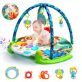 Baby Gym Play Mat with 5 Sensory Teether Toys, Musical Activity Center, Pack of 2 Q597