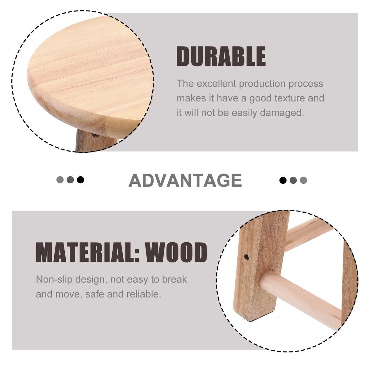 Wood Round Stool Z383