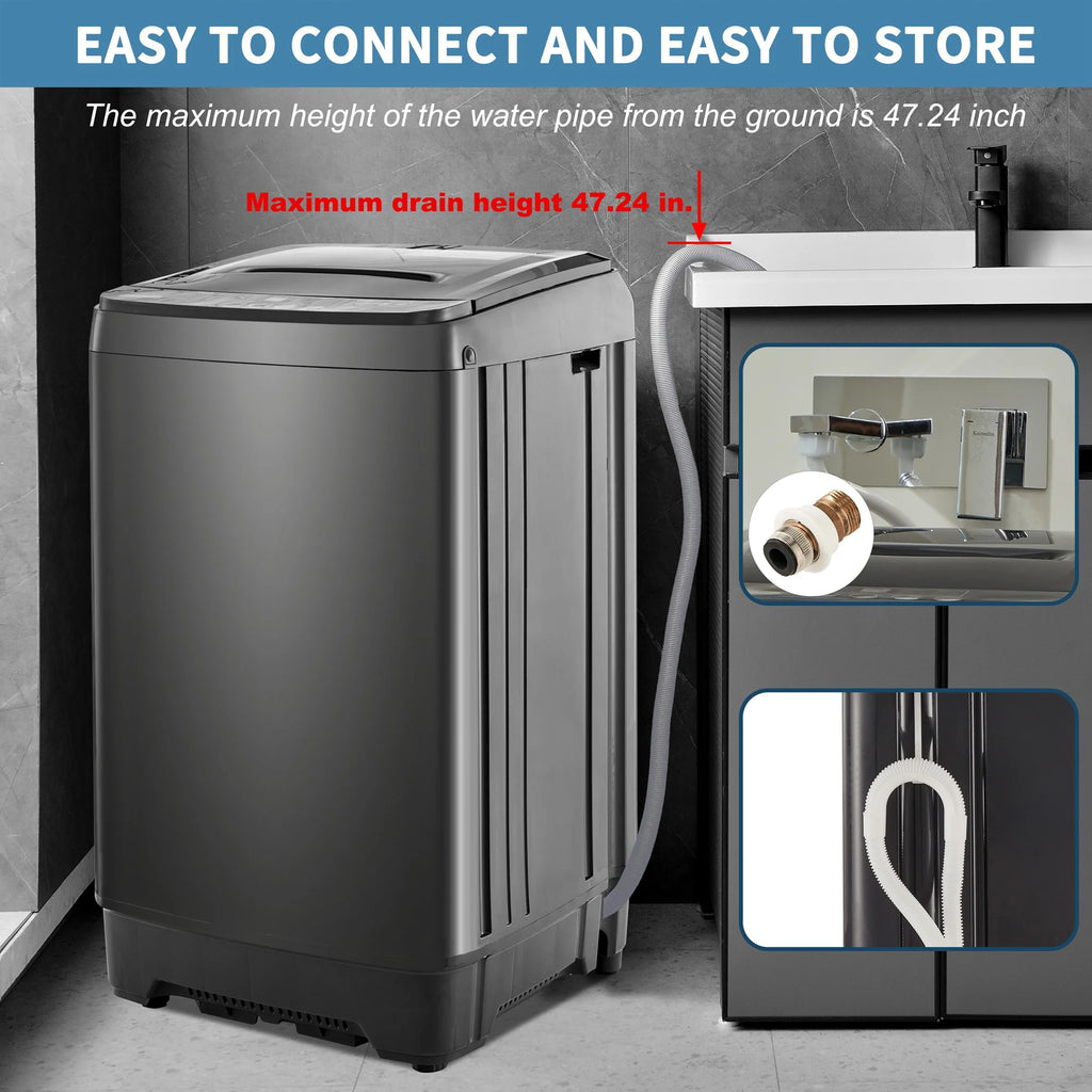 Portable Automatic Washer Machine with Drain Pump 17.6 Pounds R35950
