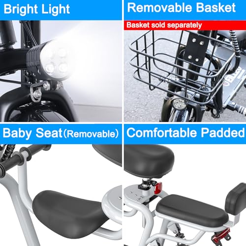 Electric Scooter with Seat, 500W Motor, 20 Mile Range, 14" Pneumatic Tires M5136