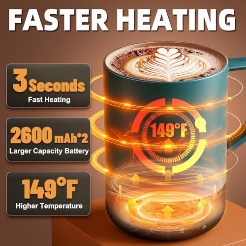 14Oz Rechargeable Self Heating Smart Coffee Mug P44297