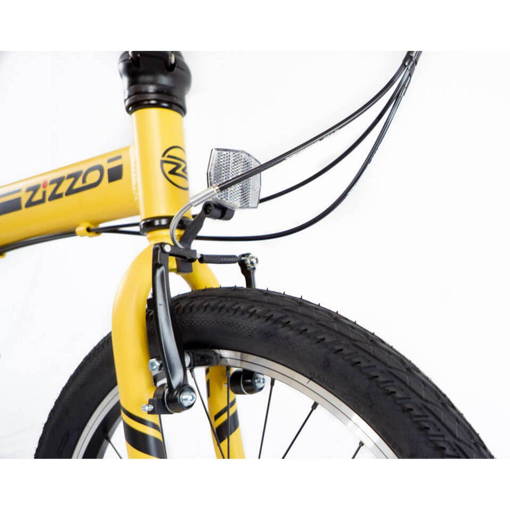 Yellow 7-Speed Aluminum Folding Bike Y79494