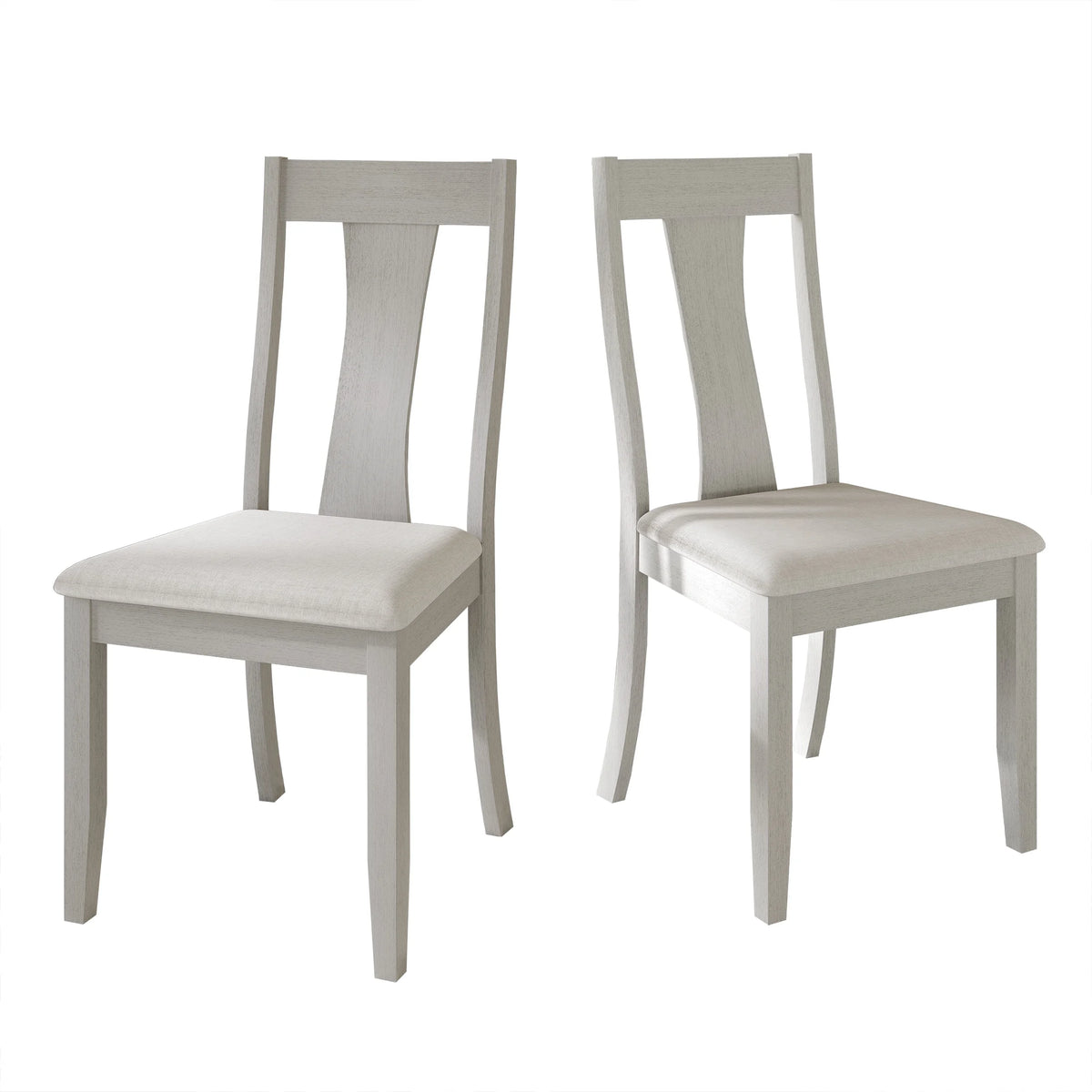 Minimalist Wooden Dining Chair Set of 2 White R2904
