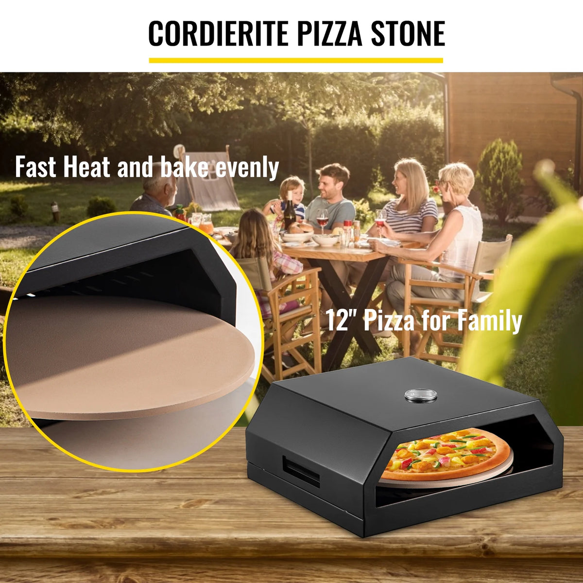 Stainless Steel Outdoor Pizza Oven with 12 Pizza Stone and Baking Tools N2702