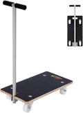 Collapsible Wood Platform Dolly with Handle, 441-lb Load Capacity I205