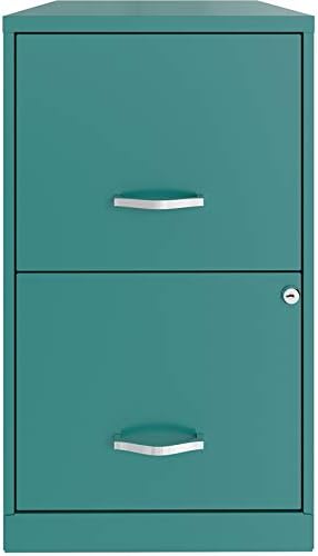 18in 2 Drawer Metal File Cabinet Teal U327