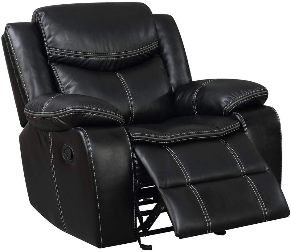 Faux Leather Recliner in Black G619481