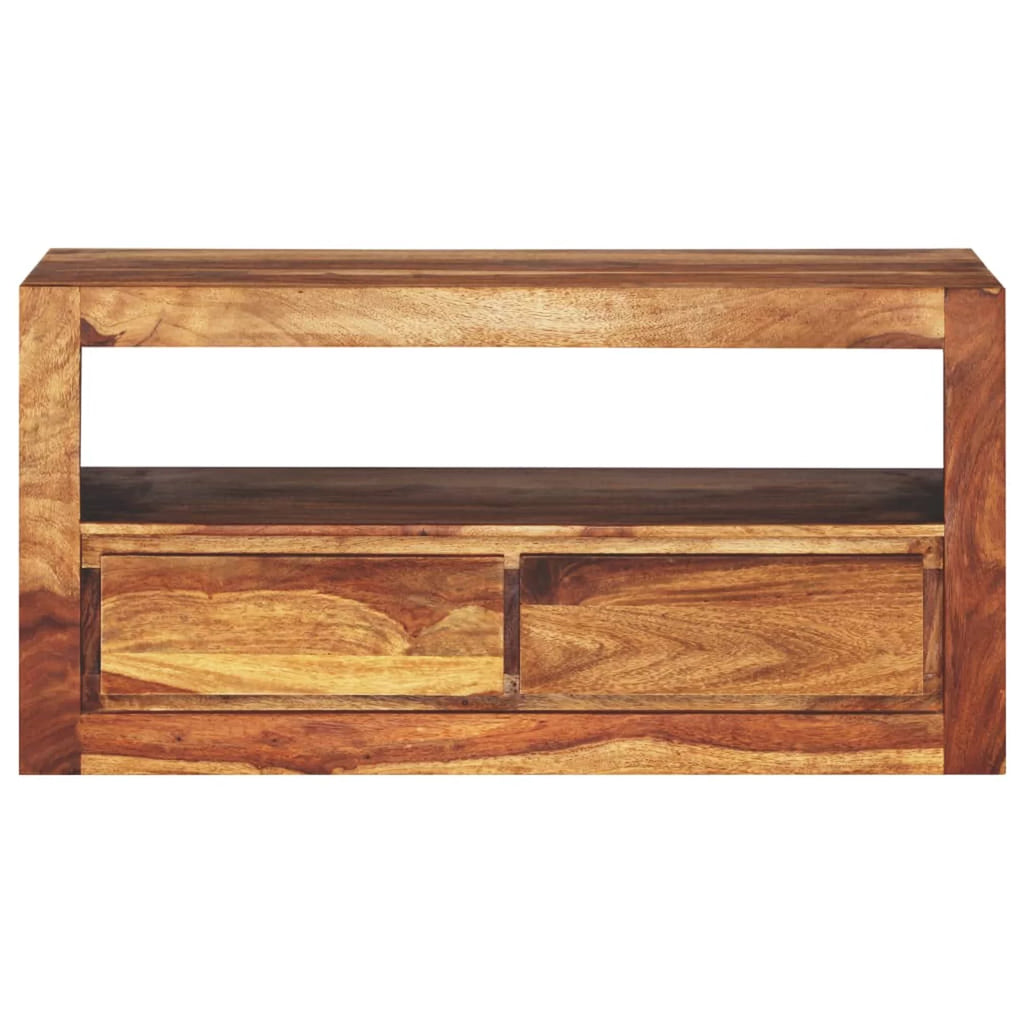 Sheesham Wood TV Cabinet with 2 Storage Drawers F1777