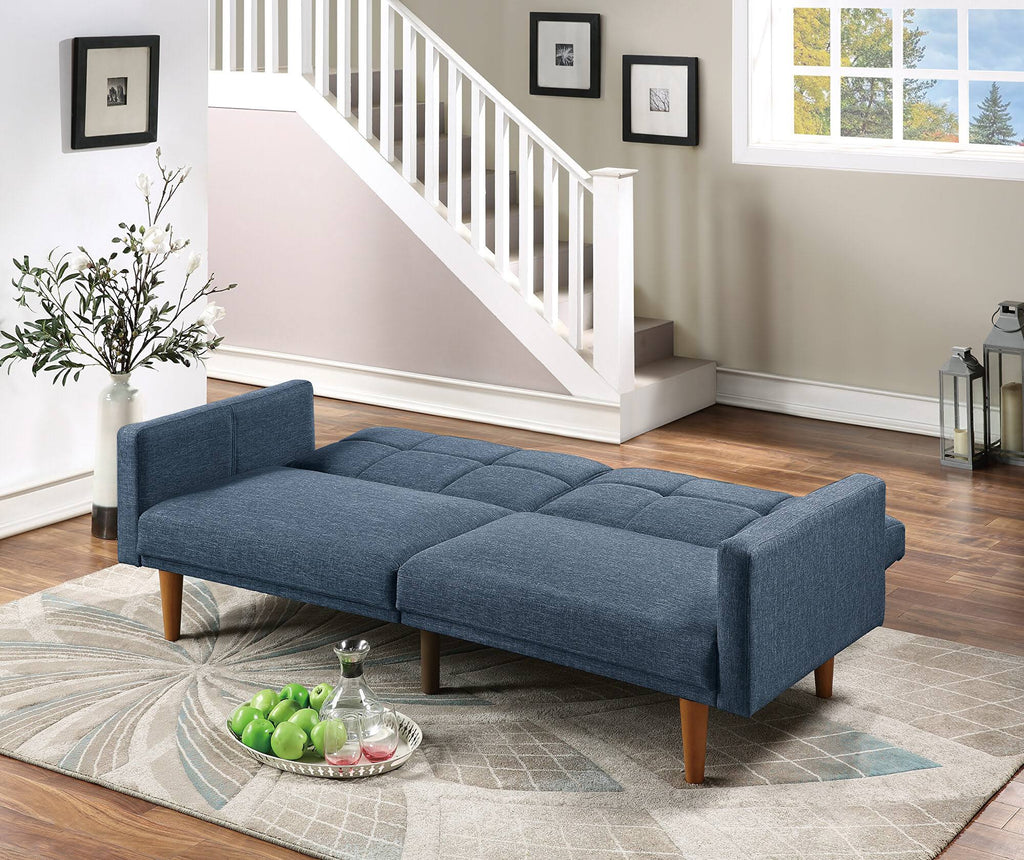 Navy Polyfiber Adjustable Sofa Bed N5301