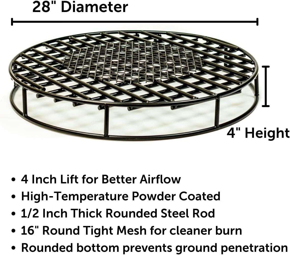 28 Inch Diameter Heavy Duty Steel Fire Pit Grate R904470