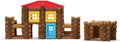 450 PCS Wooden Log Cabin Building House Toy with Colorful Wood Logs Blocks P75516