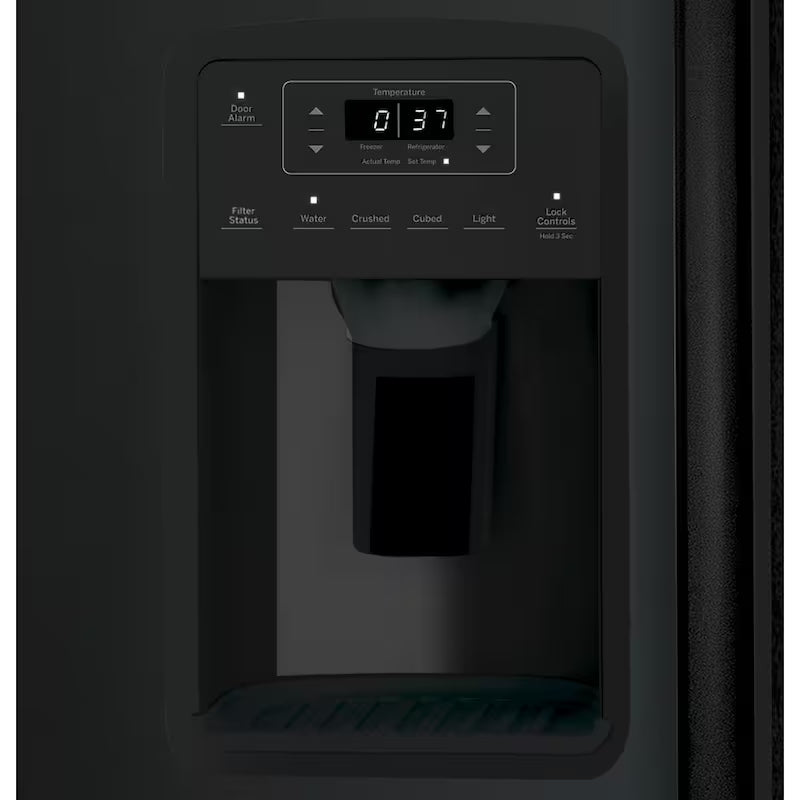 Black 25.3 cu. ft. Side-by-Side Refrigerator W16583