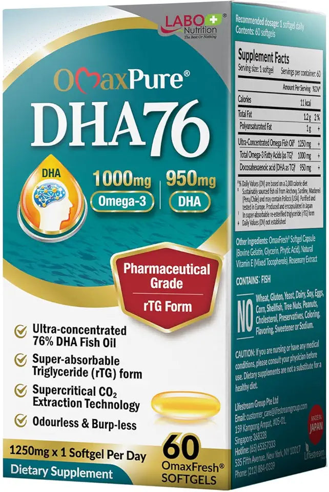 Omega 3 Fish Oil 950mg DHA 60 Count C5108