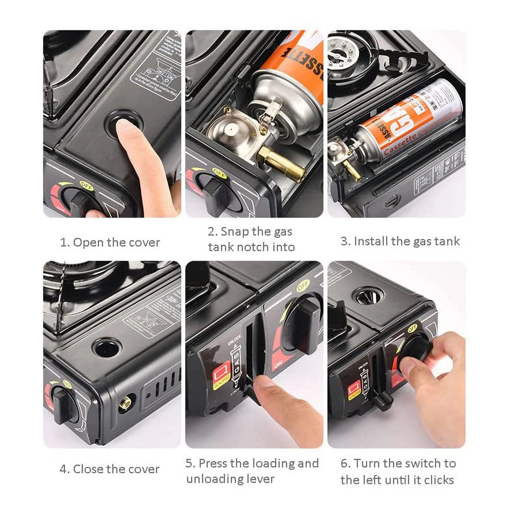 Portable Dual Fuel Single Burner Camping Stove D9012