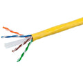 1000ft Cat6 Bulk Bare Copper Ethernet Cable, UTP, Solid, Riser Rated, 23AWG, Yellow U648303