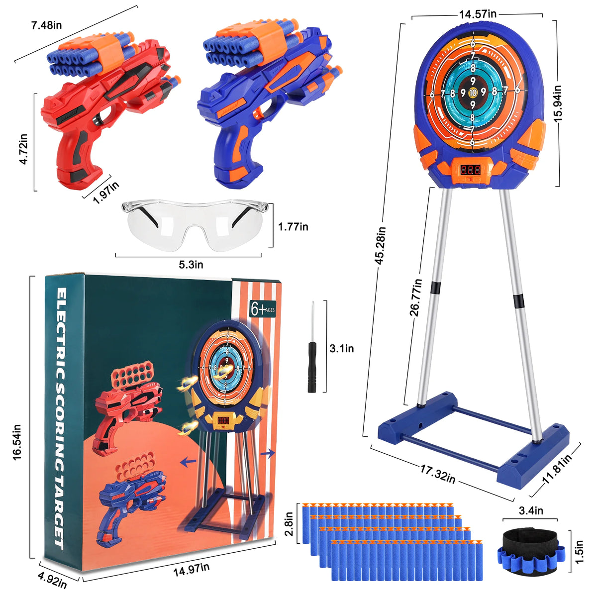 Electronic Scoring Shooting Target for Foam Darts L11188