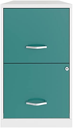 18in 2 Drawer Metal File Cabinet Teal U327