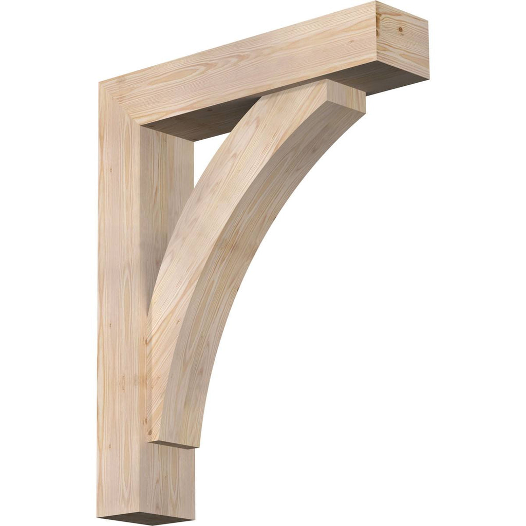Douglas Fir Smooth Bracket with Offset Brace V9957