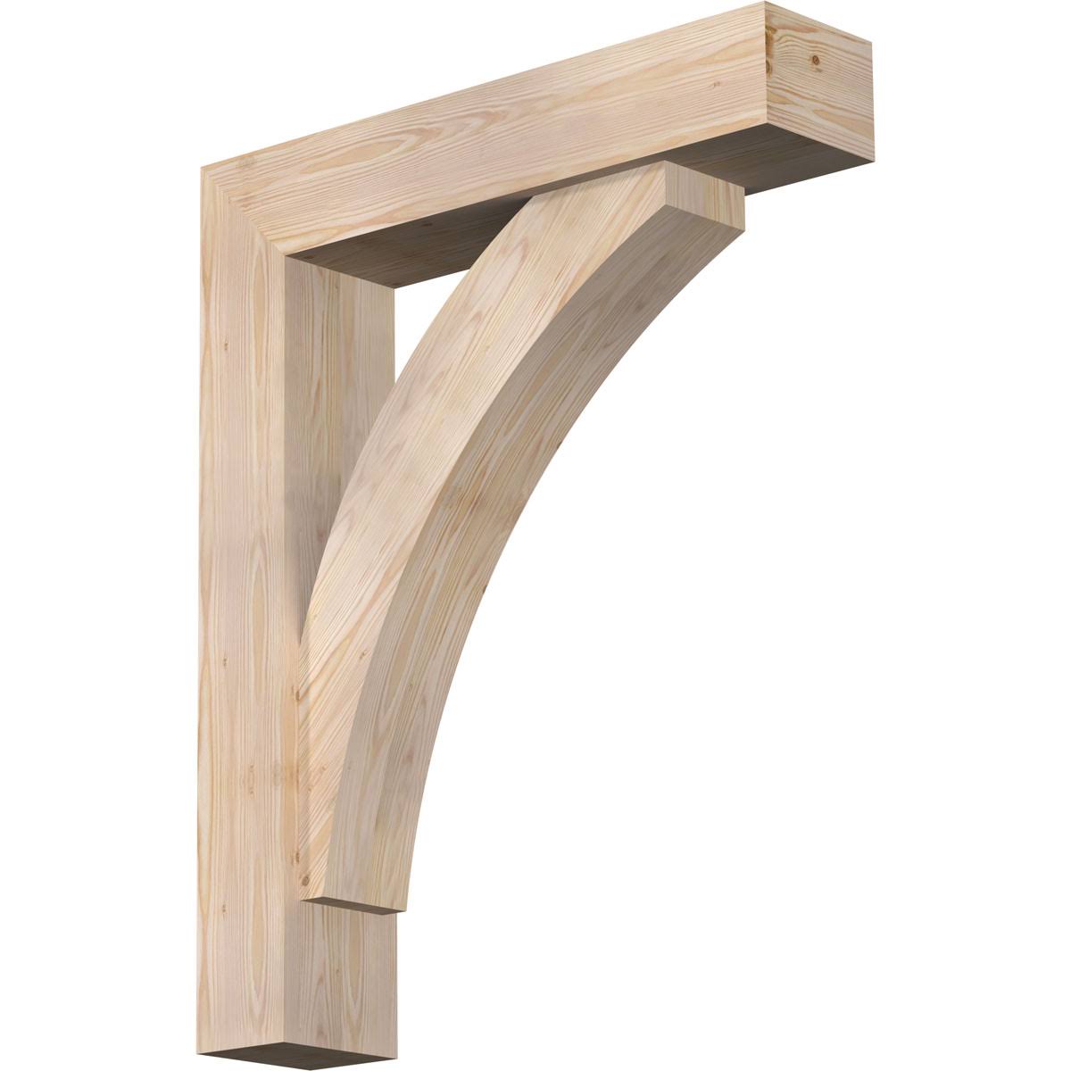 Douglas Fir Smooth Bracket with Offset Brace V9957