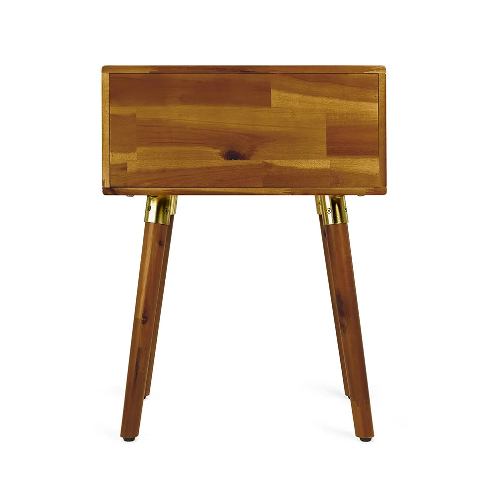 Solid Acacia Wood Nightstand L747651