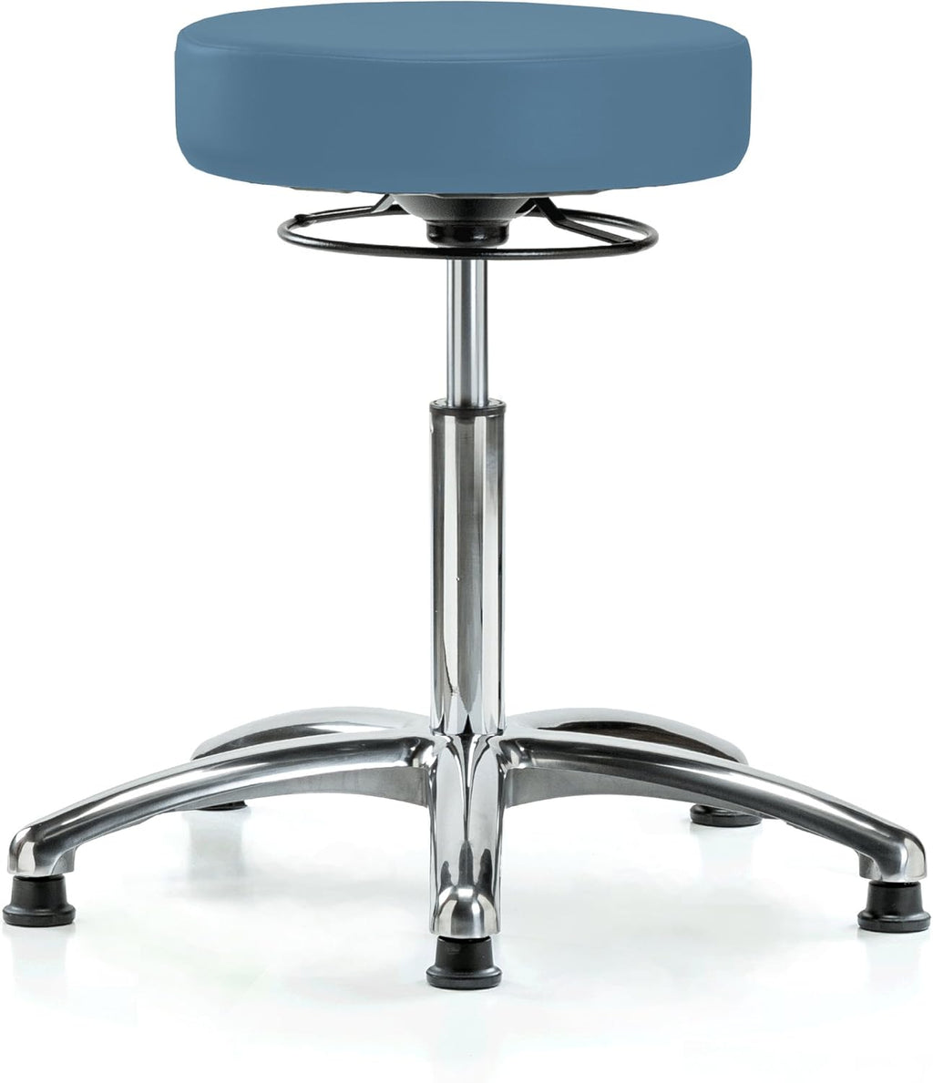 Black Fabric Adjustable Swivel Stool with Footring C519
