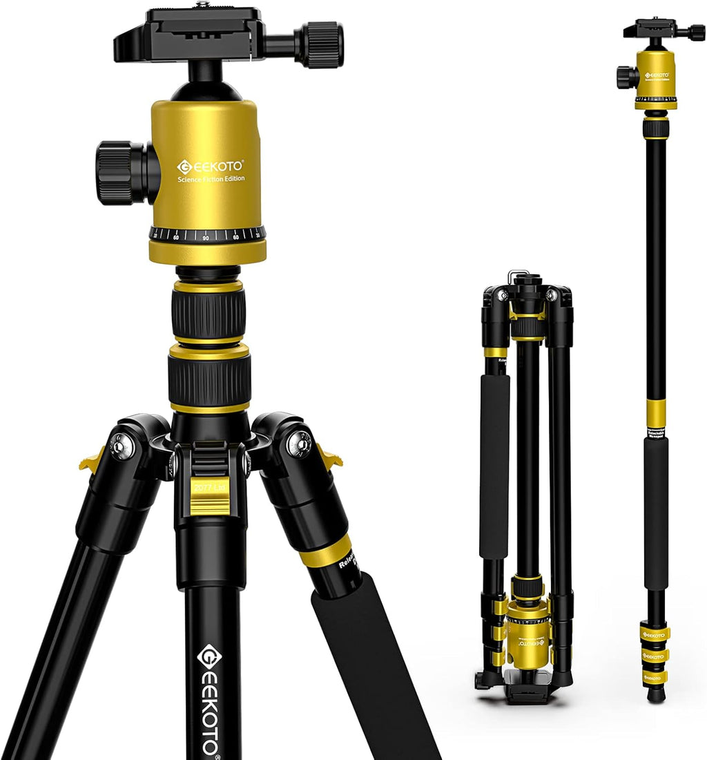 Yellow Compact Aluminum Tripod with 360 Degree Ball Head N69166