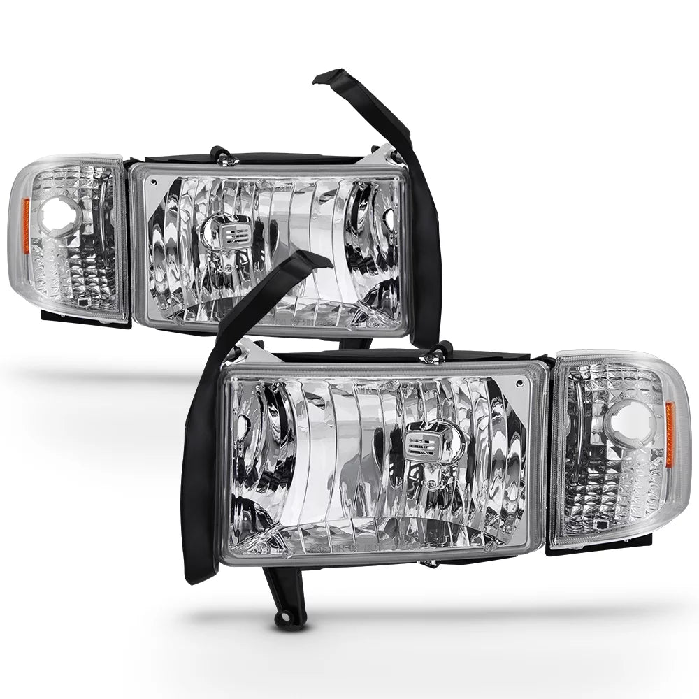 Chrome Headlights with Corner Signal Lamps Left+Right Replacement X52125