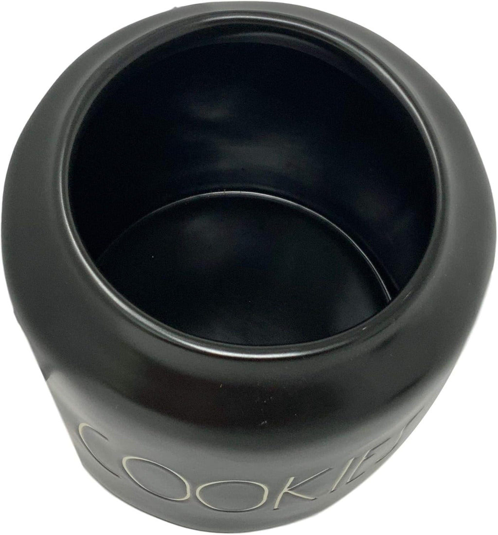 Black Cookie Canister with White Letters, Pack of 2 V42757