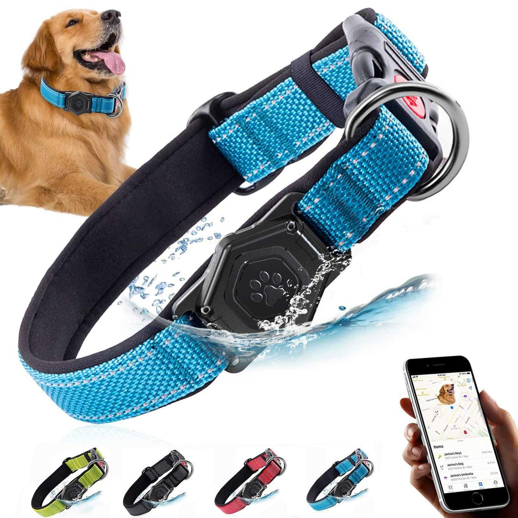 Adjustable Reflective Dog Collar with AirTag Holder C601219