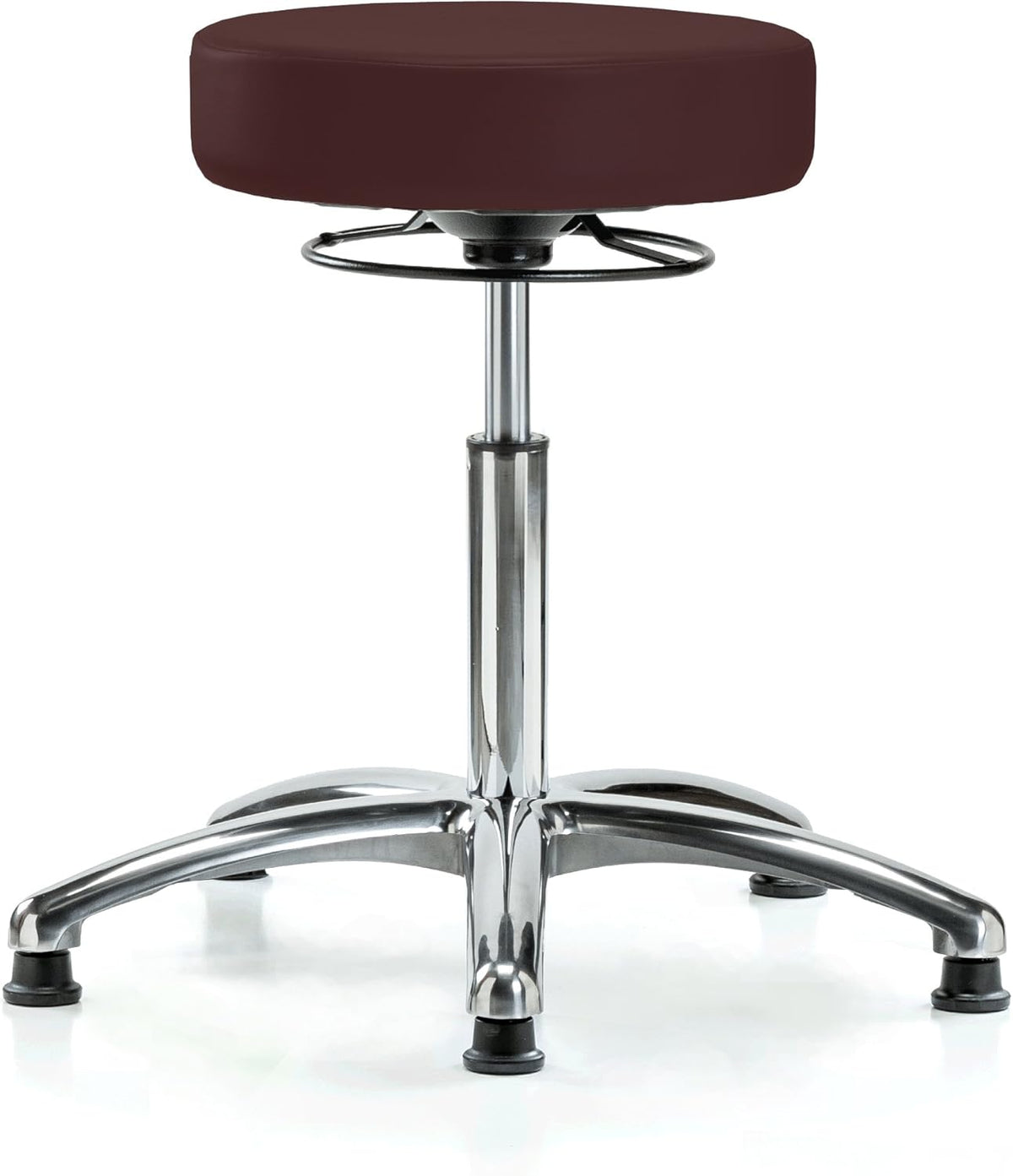 Black Fabric Adjustable Swivel Stool with Footring C519