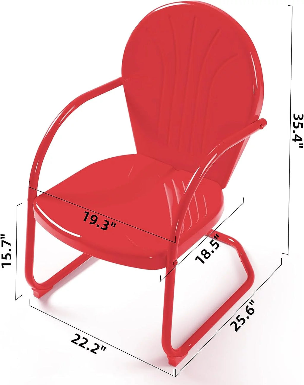 Set of 2 All Weather Metal Outdoor Chairs A85487