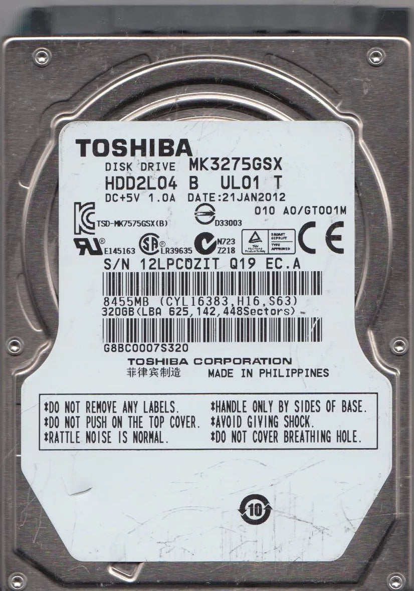 320GB SATA 2.5 Hard Drive K3749