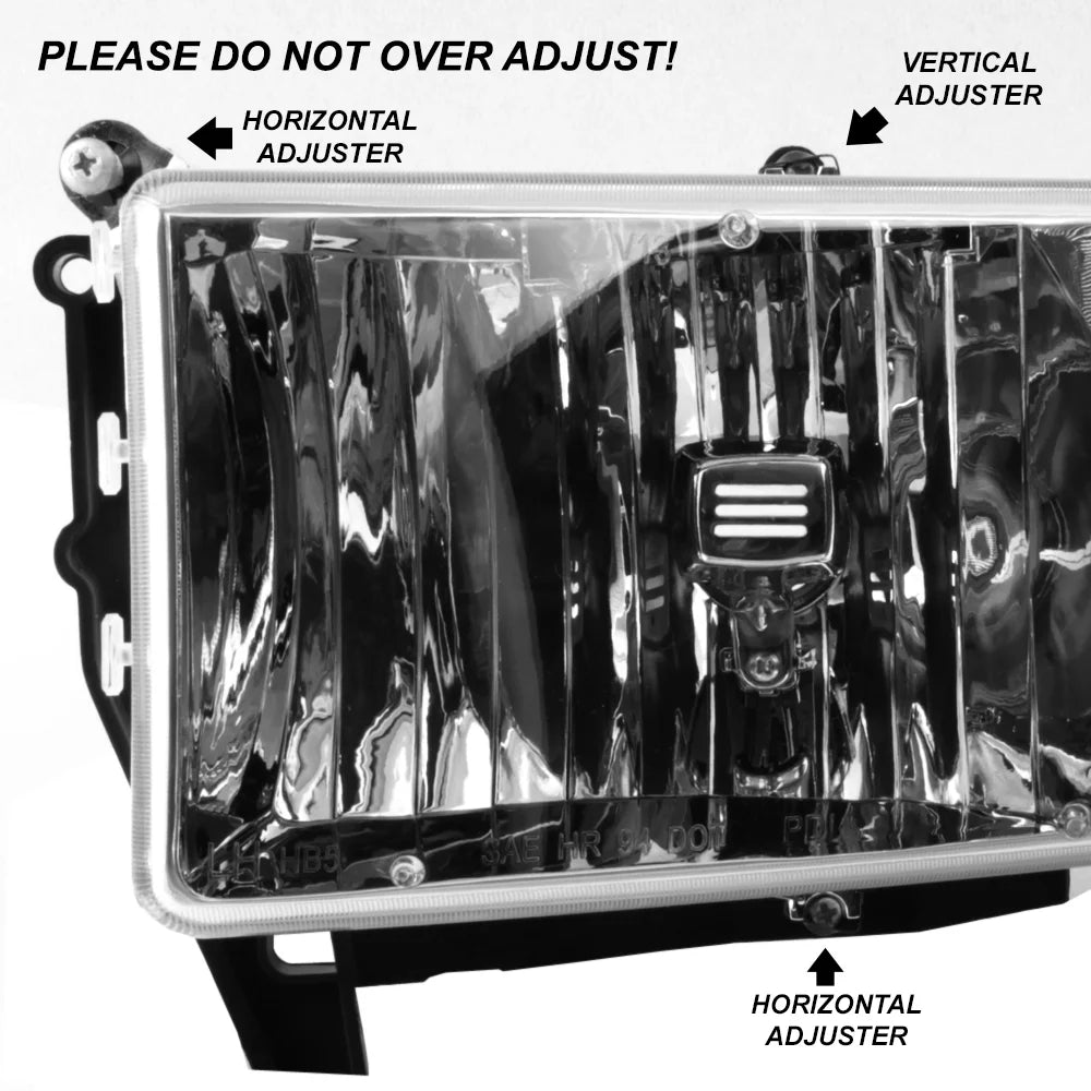 Chrome Headlights with Corner Signal Lamps Left+Right Replacement X52125