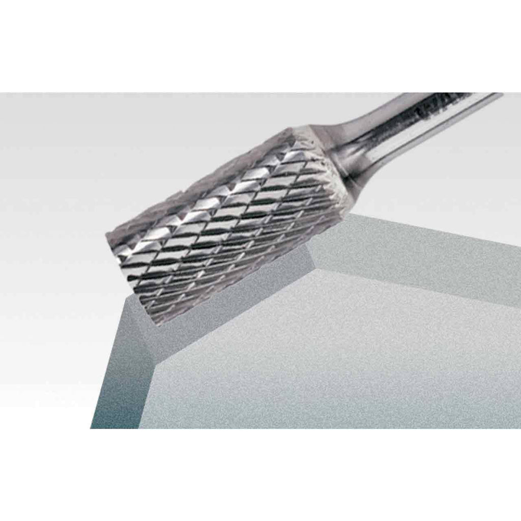 Tungsten Carbide Cylindrical Burs, 1/4x22 Shank Diameter, 3/8x22 Diameter x 3/4x22 Length, SA-3 USCTI Type L49230