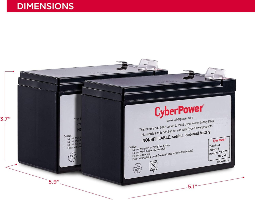 12V/7Ah UPS Replacement Battery Cartridge Q60038