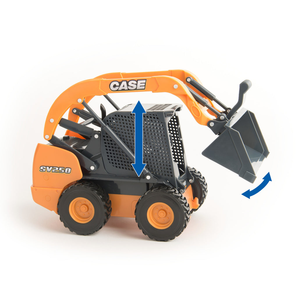 1:16 Scale Ram 3500 with Gooseneck Trailer and Case Construction SV280 Skid Steer Q983