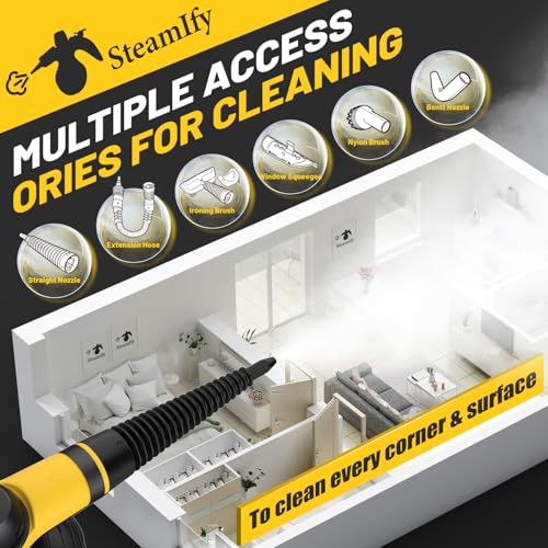 Pressurized Handheld Steam Cleaner with 10pcs Accessories J457
