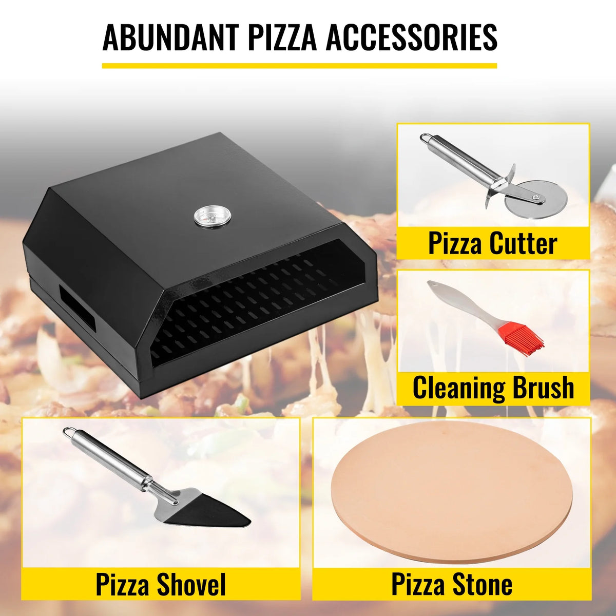 Stainless Steel Outdoor Pizza Oven with 12 Pizza Stone and Baking Tools N2702