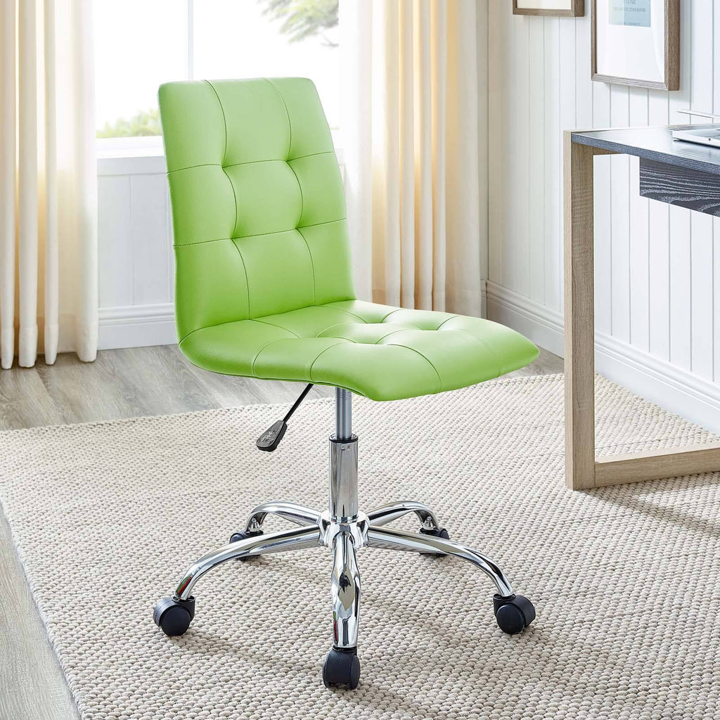 Brown Armless Mid Back Office Chair H471386