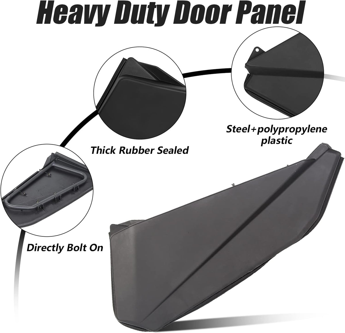 2Pcs Lower Half Door Panels Insert Kit with Metal Frame B483