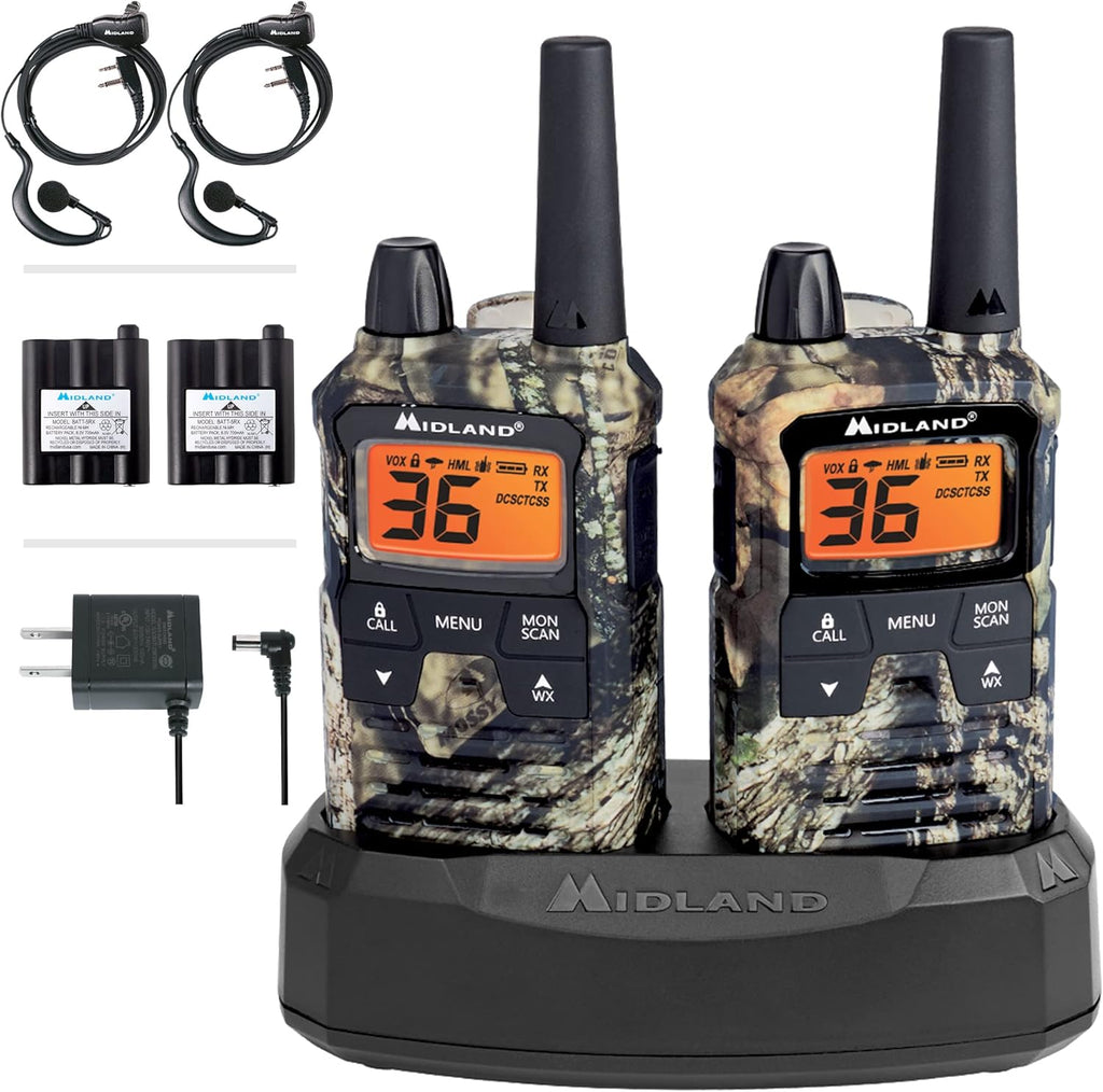 Black/Silver GMRS Two Way Radio with 2 Radios W659