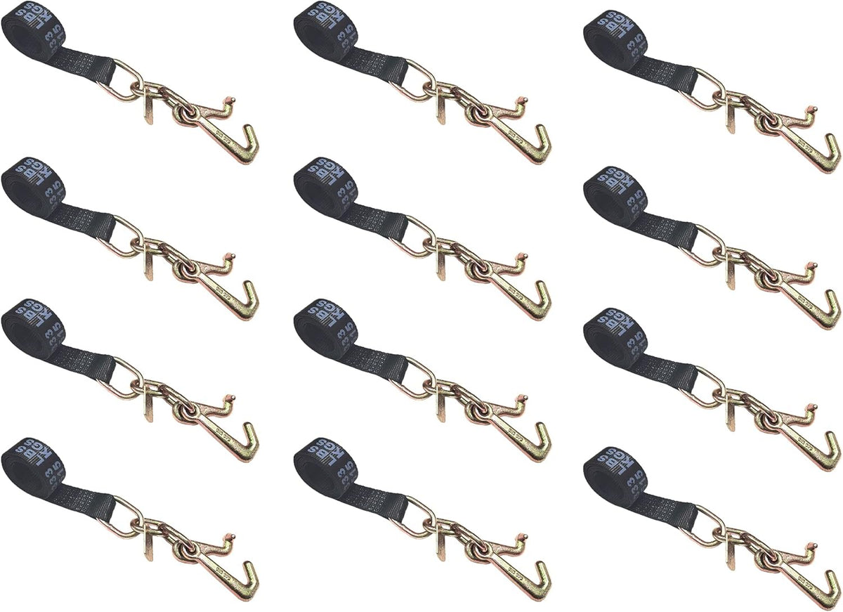 2 x 10' Green Car Straps Tie Down Set (6 - Pack) K276930