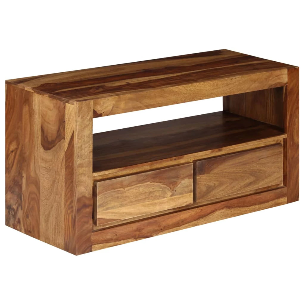 Sheesham Wood TV Cabinet with 2 Storage Drawers F1777