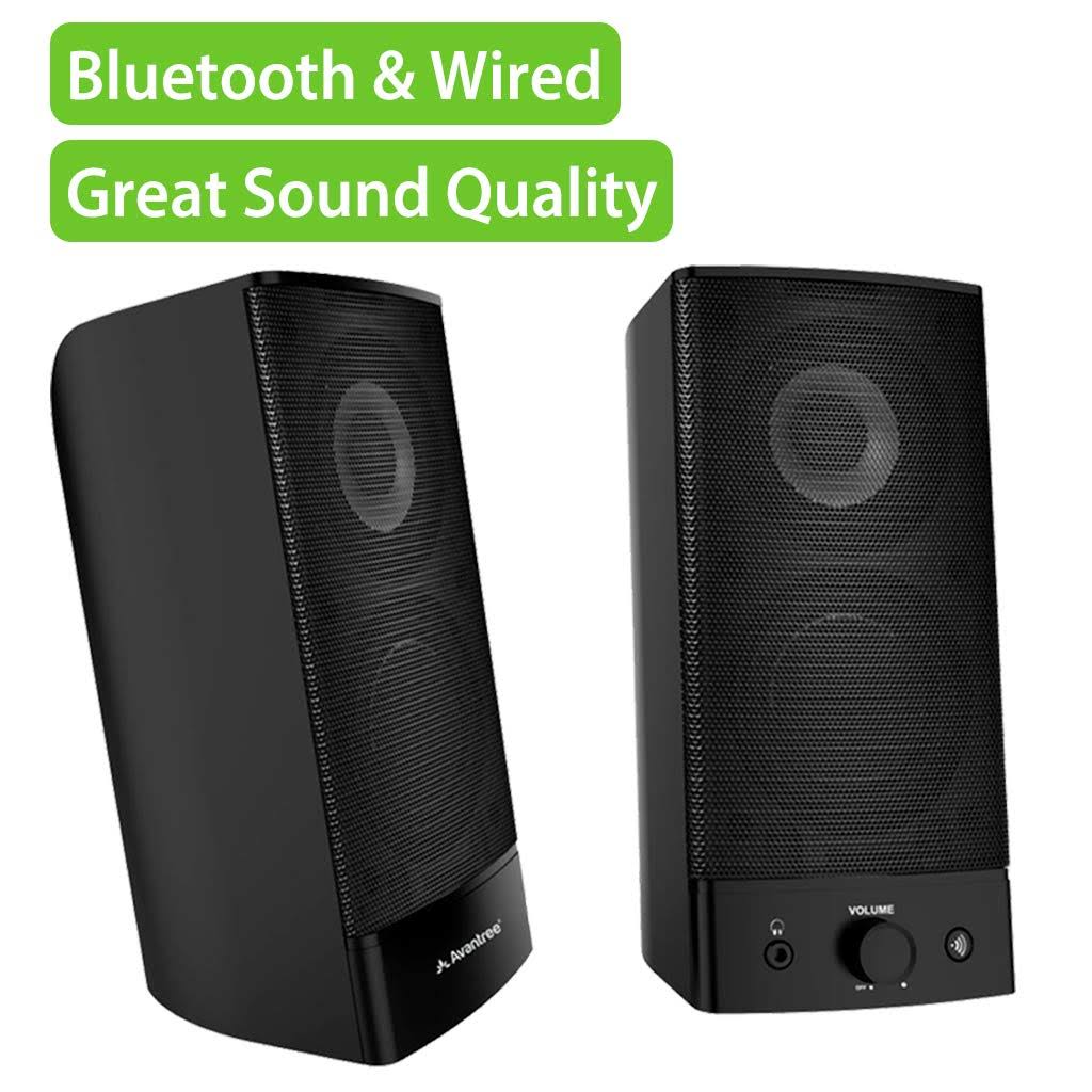 10W Bluetooth Computer Speakers, Wireless & Wired Stereo, AC Powered H476145
