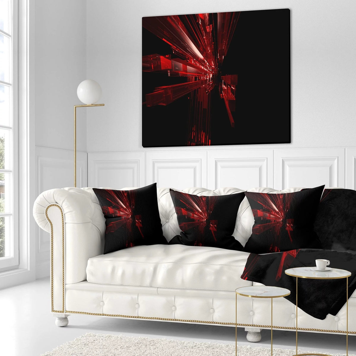 Abstract Throw Pillow 12 in. x 20 in. J34500
