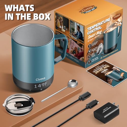 14Oz Rechargeable Self Heating Smart Coffee Mug P44297